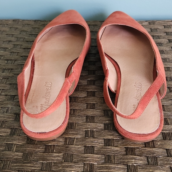 Madewell The Margot Suede Slingback Flats Size 6.5 - Picture 4 of 9